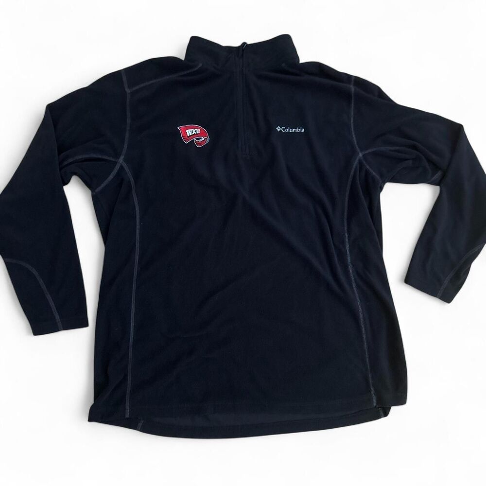 Columbia WKU Western Kentucky University Hilltoppers Black Fleece 1/4 Zip XXL - Picture 2 of 8